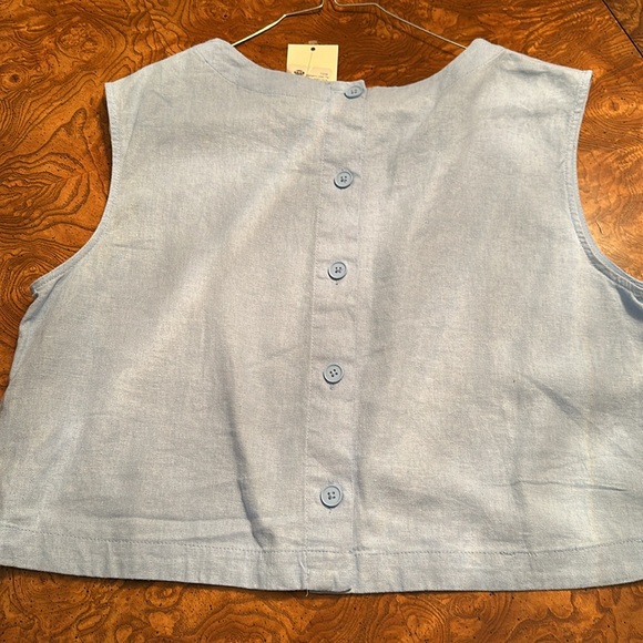 A New Day lite blue medium sleeveless top - Picture 3 of 4